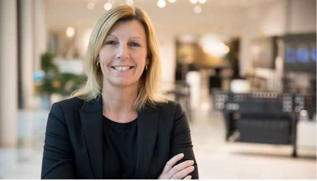 Archivo - Tina Hultkvist directora financiera de Volvo Group.