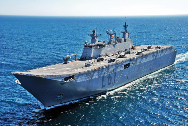 Archivo - El buque de la Armada 'Juan Carlos I'.