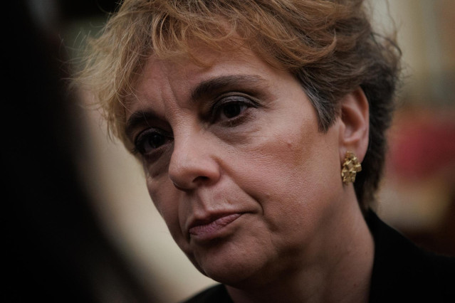 La vicepresidenta tercera del Congreso de los Diputados, Gloria Elizo, a su llegada a una reunión de la Mesa del Congreso de los Diputados, a 7 de febrero de 2023, en Madrid (España).