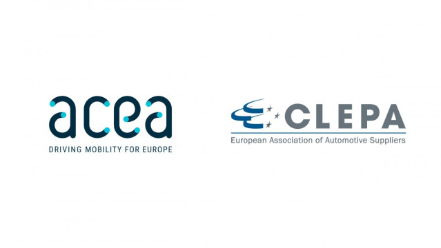 Logotipos de ña Asociación Europea de Fabricantes de Automóviles (ACEA) y de la Asociación Europea de Proveedores de Automoción (Clepa)