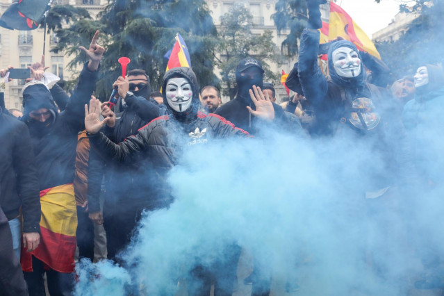 Archivo - Protesta convocada por Jusapol frente al Congreso