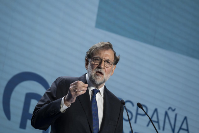 El expresidente del Gobierno, Mariano Rajoy, interviene en la 26 Intermunicipal del PP, a 4 de febrero de 2023, en Valencia
