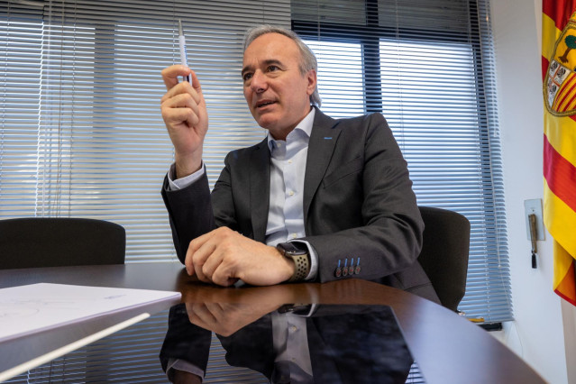 El candidato del PP a la Presidencia del Gobierno de Aragón y alcalde de Zaragoza, Jorge Azcón.