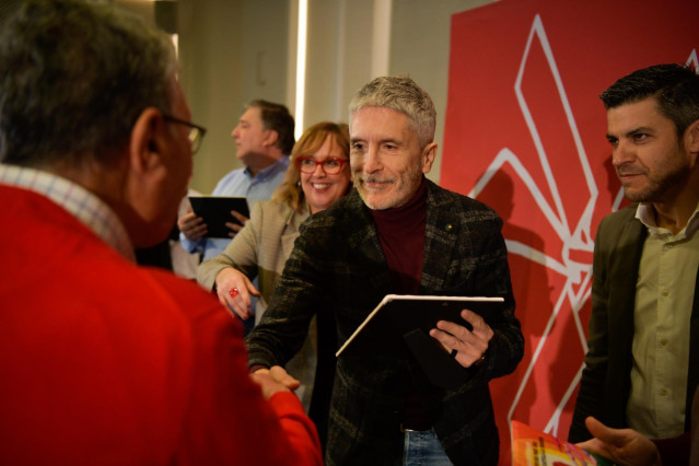 El ministro de Interior, Fernando Grande-Marlaska en un homenaje en el PSOE en Campo de Criptana