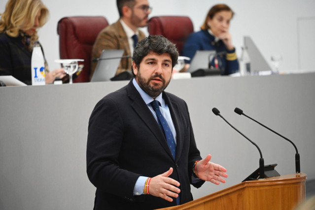 El presidente del Gobierno regional, Fernando López Miras