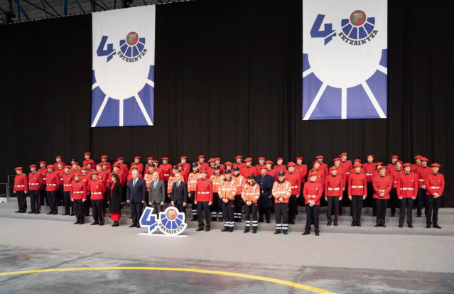 Celebraciónd el 40 aniversario de la Unidad de Tráfico de la Ertzaintza en Irurreta (Bizkaia)