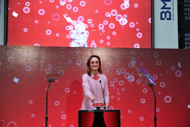 Archivo - Sol Daurella, la presidenta de Coca-Cola European Partners, en la salida a bolsa de la compañía