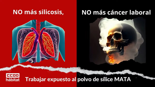 CCOO lanza una campaña para prevenir las enfermedades profesionales derivadas del polvo de sílice cristalina respirable