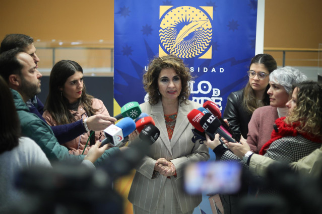 La ministra de Hacienda y Función Pública, María Jesús Montero, este viernes en Sevilla