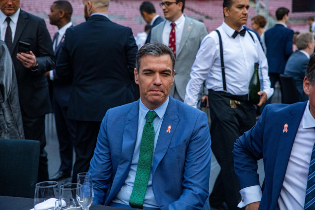 Archivo - El presidente del Gobierno, Pedro Sánchez, en la 35ª Cena Anual de Pimec, en el Camp Nou, a 27 de junio de 2022, en Barcelona, Cataluña (España).