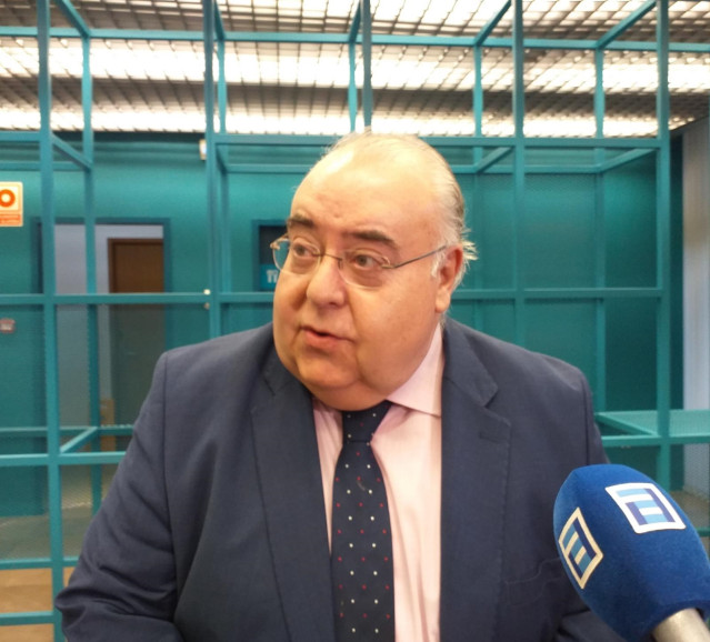 El secretario de Estado de Justicia, Tontxu Rodríguez, antes de participar en la  jornada Laboratorio Legal y Justicia Tech, en el  edificio AS5HUB del Parque Científico y Tecnológico de Gijón