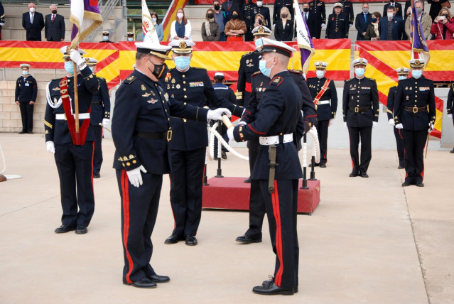 Archivo - Momento de la ceremonia de transmisión del legado espiritual e histórico del Cuerpo de Infantería de Marina