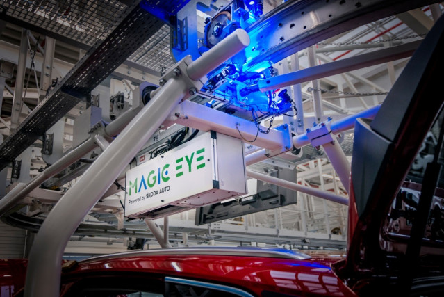 Archivo - Imagen del sistema de IA que utiliza Skoda en su planta de Mlada Boleslav y denominada Magic Eye