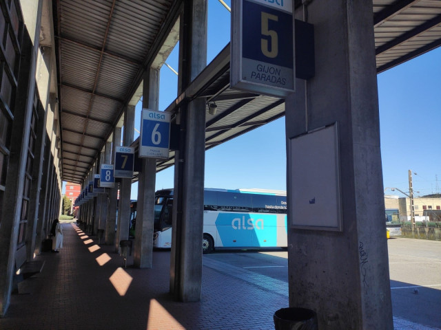 Parada de autobuses en Avilés