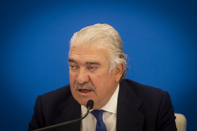 El consejero delegado de Endesa, José Bogas, interviene en una rueda de prensa para comentar los resultados anuales de la compañía en el ejercicio 2022, en la sede social de Endesa en Madrid, a 24 de febrero de 2023, en Madrid (España). Endesa registró un