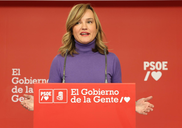 Archivo - La ministra de Educación y Formación Profesional, Pilar Alegría, ofrece una rueda de prensa tras la reunión del Comité Electoral del PSOE, a 16 de enero de 2023, en Madrid (España).