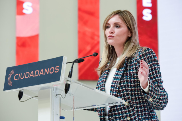 Archivo - La portavoz política de CS, Patricia Guasp, ofrece una rueda de prensa .