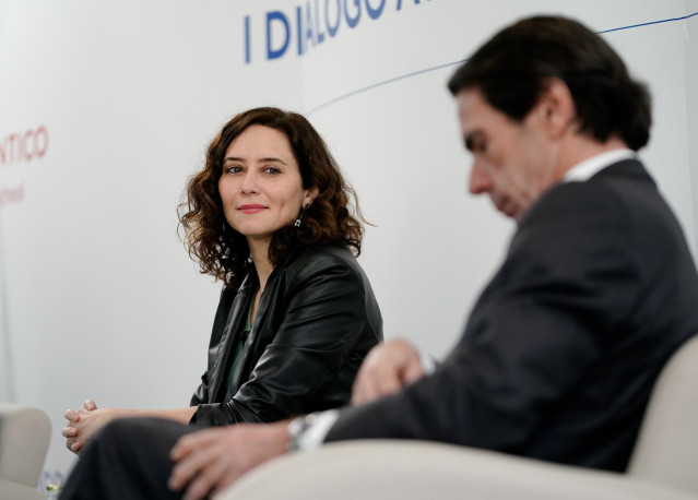 Díaz Ayuso en el I Diálogo Atlántico por la Democracia con el expresidente del Gobierno José María Aznar