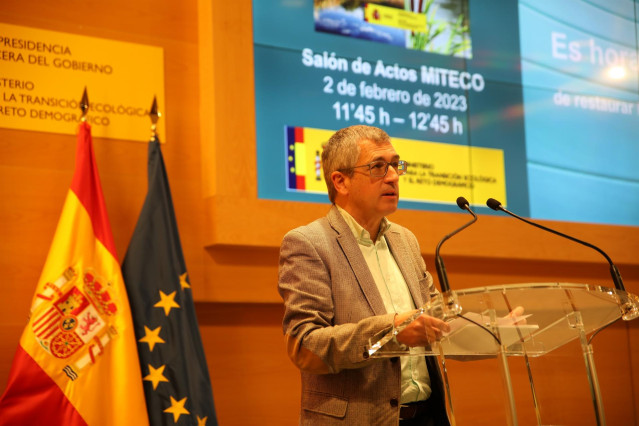 El secretario de Estado de Medio Ambiente, Hugo Morán, presenta el Plan Estratégico de Humedales 2030 coincidiendo con el Día Mundial de los Humedales. (Foto de archivo).