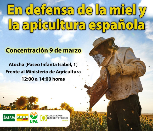 El sector apícola se concentra en Maddrid en defensa de la miel y la apicultura española