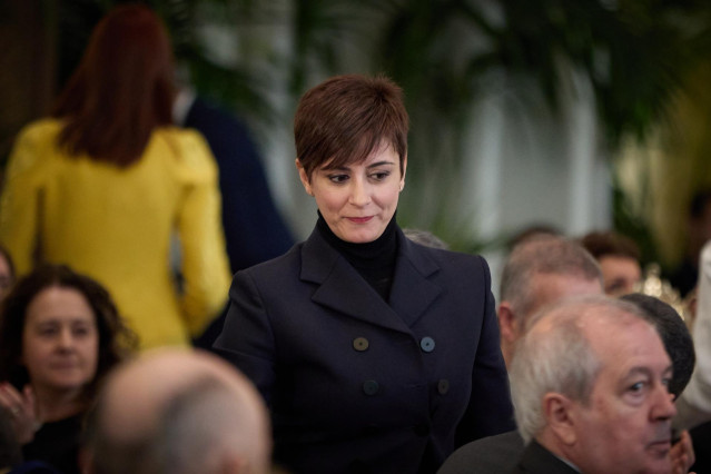 La ministra Portavoz, Isabel Rodríguez, durante un desayuno informativo de la tribuna Fórum Europa, en el Hotel Mandarin Oriental Ritz, a 2 de marzo de 2023, en Madrid (España).