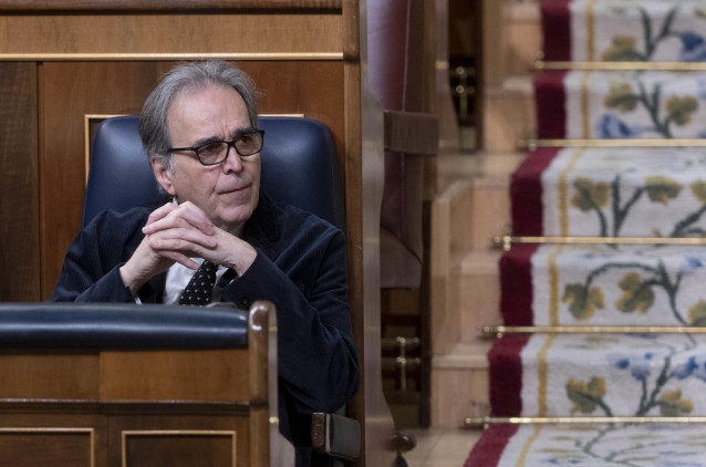 El ministro de Universidades, Joan Subirats, durante una sesión plenaria en el Congreso de los Diputados, a 9 de marzo de 2023, en Madrid (España).