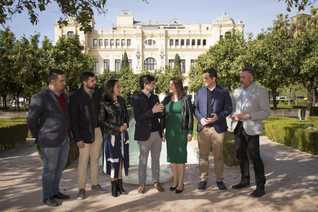 El secretario general de CS, Adrián Vázquez, en un acto en Málaga