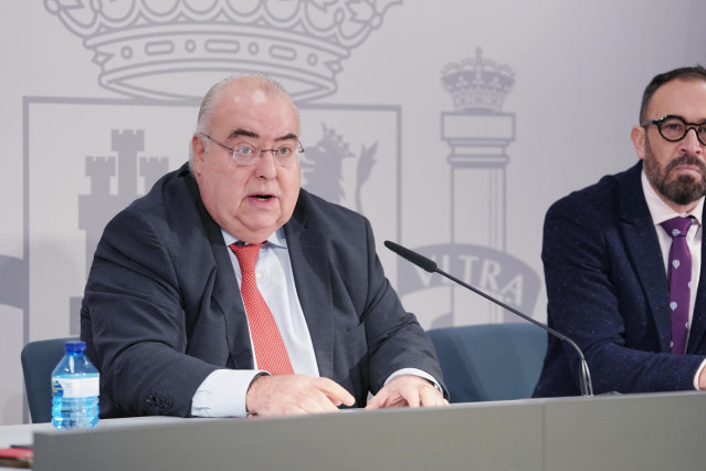 Archivo - El secretario de Estado de Justicia, Tontxu Rodríguez, durante una rueda de prensa en la Delegación de Gobierno del País Vasco, a 1 de febrero de 2023, en Vitoria-Gasteiz, Álava, País Vasco (España).