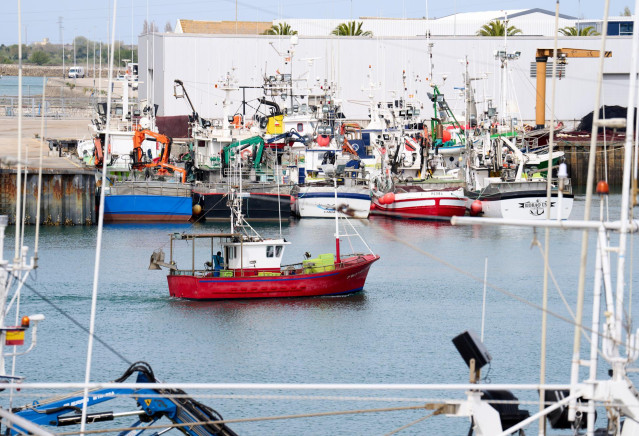 Archivo - Barcos amarrados en el puerto de Santoña