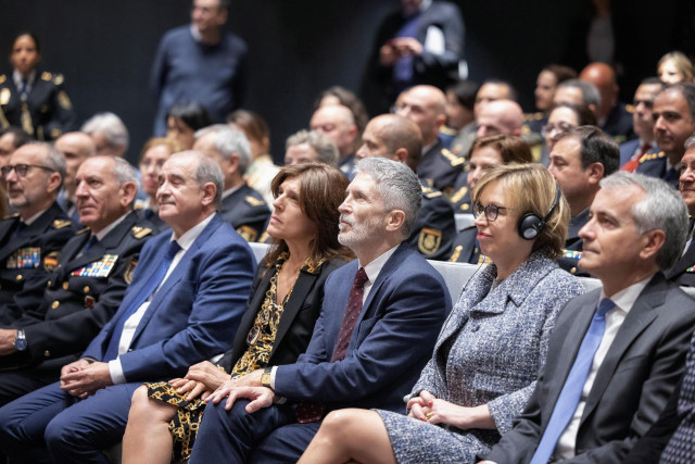 El ministro del Interior, Fernando Grande-Marlaska, preside las jornadas por el X Aniversario de la División de Cooperación Internacional de la Policía Nacional, en la sede del Ministerio de Asuntos Exteriores Unión Europea y Cooperación.