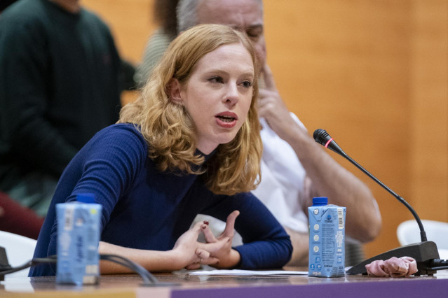Archivo - La secretaria de Organización de Unidas Podemos, Lilith Verstrynge, en la inauguración de la ‘Universidad de Otoño’ en la Facultad de Ciencias Políticas de la UCM, a 4 de noviembre de 2022, en Madrid (España).