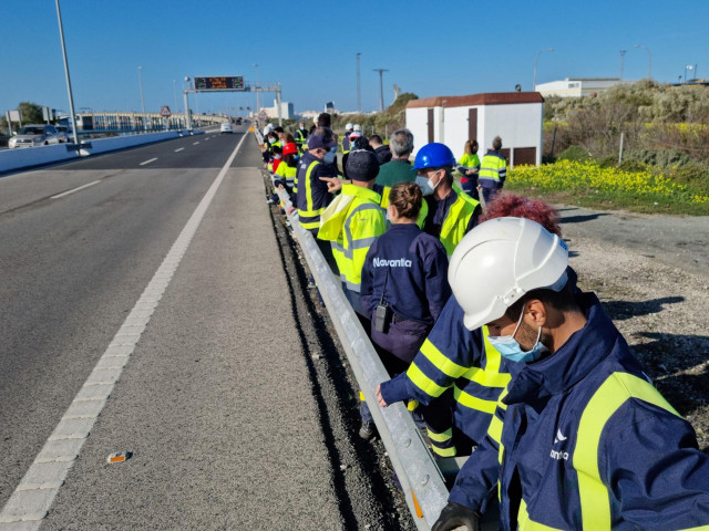 Archivo - Concentración de los trabajadores de Navantia Puerto Real en una imagen de archivo.