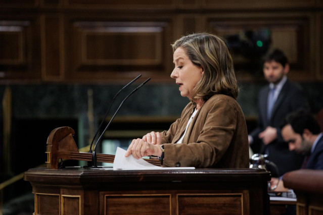 La portavoz de Coalición Canaria (CC) en el Congreso, Ana Oramas, interviene durante un debate de la moción de censura, en el Congreso de los Diputados, a 21 de marzo de 2023, en Madrid (España). El Salón de Plenos del Congreso acoge hoy y mañana, 22 de m