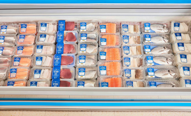 Bandejas de pescado en un supermecado de la cadena Lidl