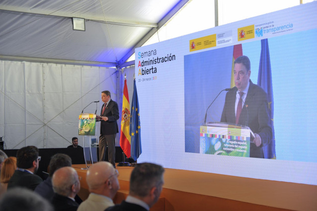 Luis Planas en la jornada 'El regadío español, referente en sostenibilidad y modernización'.