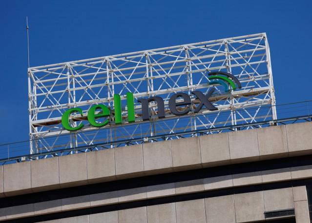 Fachada de la sede de Cellnex, a 13 de marzo de 2023, en Madrid (España).