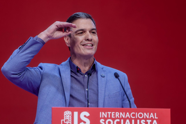 Archivo - El presidente del Gobierno, Pedro Sánchez, interviene durante la última jornada del XXVI Congreso de la Internacional Socialista (IS), en IFEMA Madrid, a 27 de noviembre de 2022, en Madrid (España).