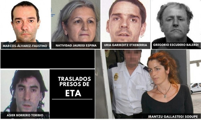 Composición de los presos de ETA pendientes de ser acercados a cárceles del País Vasco o Navarra para poner fin a la política de dispersión