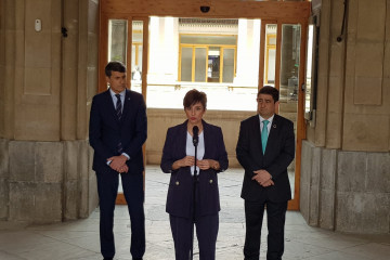 Isabel Rodríguez durante su comparecencia  en la Diputación de Jaén