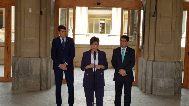 Isabel Rodríguez durante su comparecencia  en la Diputación de Jaén