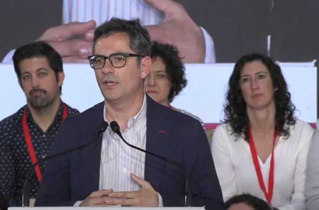 El ministro de la Presidencia, Relaciones con las Cortes y Memoria Democrática, Félix Bolaños,  en la clausura de la Conferencia Política del PSIB-PSOE