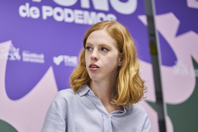Archivo - La secretaria de Organización de Unidas Podemos, Lilith Verstrynge, durante la celebración de la 'Uni de otoño' en la Facultad de Ciencias Políticas de la Universidad Complutense de Madrid, a 5 de noviembre de 2022, en Madrid (España).