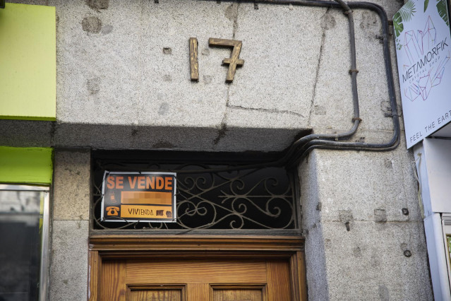 Cartel de una vivienda en venta