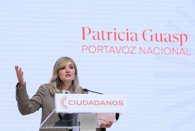 Archivo - La portavoz nacional de Ciudadanos, Patricia Guasp.