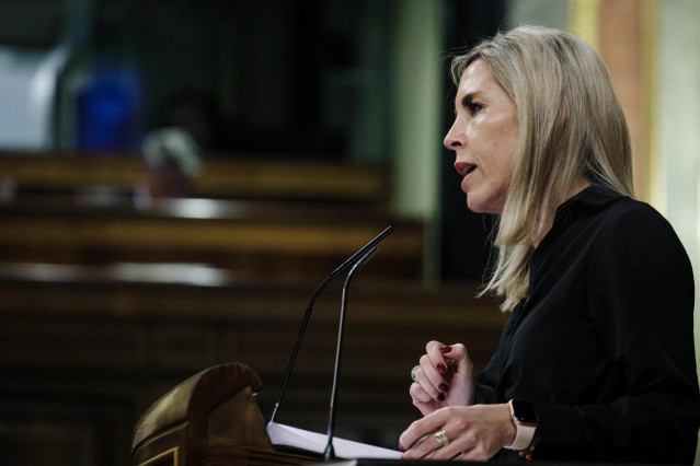 Archivo - La diputada de Vox Teresa López
