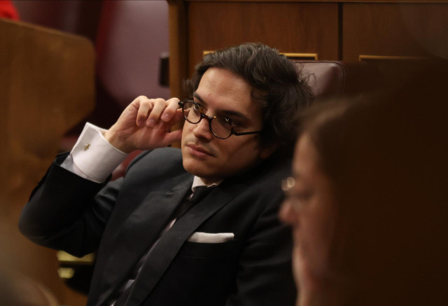Archivo - El secretario general del GP Vox, José María Figaredo, en una sesión plenaria en el Congreso de los Diputados.