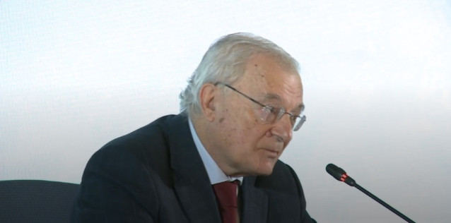 Archivo - El presidente de Unicaja Banco, Manuel Azuaga, durante junta general ordinaria de accionistas de Unicaja Banco, celebrada en Málaga el 31 de marzo de 2022.