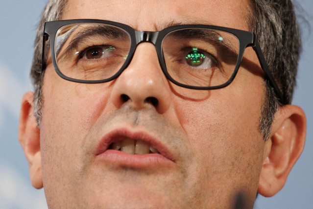 El ministro de la Presidencia, Relaciones con las Cortes y Memoria Democrática, Félix Bolaños, a su llegada a la toma de posesión del nuevo delegado del Gobierno en la Comunidad de Madrid en la Delegación del Gobierno, a 30 de marzo de 2023, en Madrid (Es