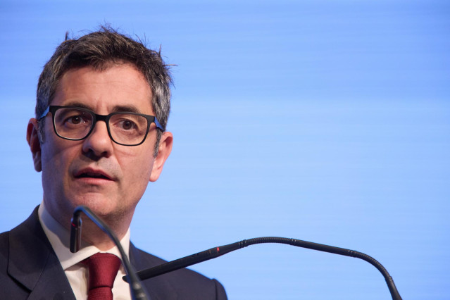El ministro de la Presidencia, Relaciones con las Cortes y Memoria Democrática, Félix Bolaños, durante la quinta y última jornada de la tercera edición del foro 'Wake Up, Spain!', en Casa de América, a 30 de marzo de 2023, en Madrid (España).