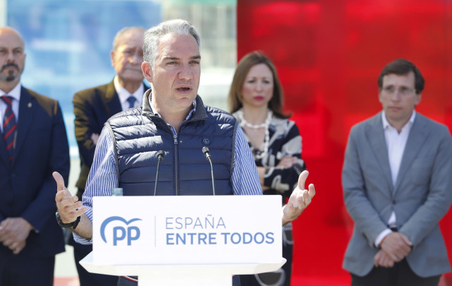 El coordinador general del PP, Elías Bendodo, este miércoles en un acto en Málaga.